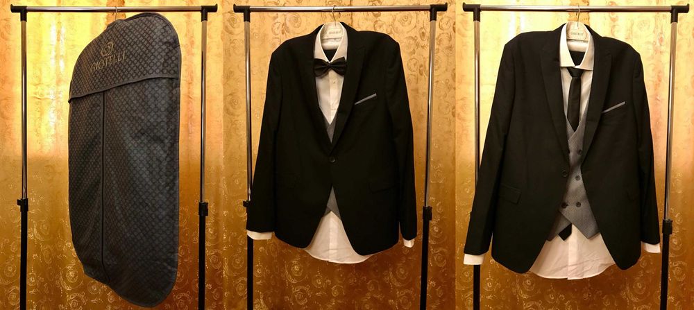 Розкішний чорний класичний чоловічий костюм від GIOTELLI