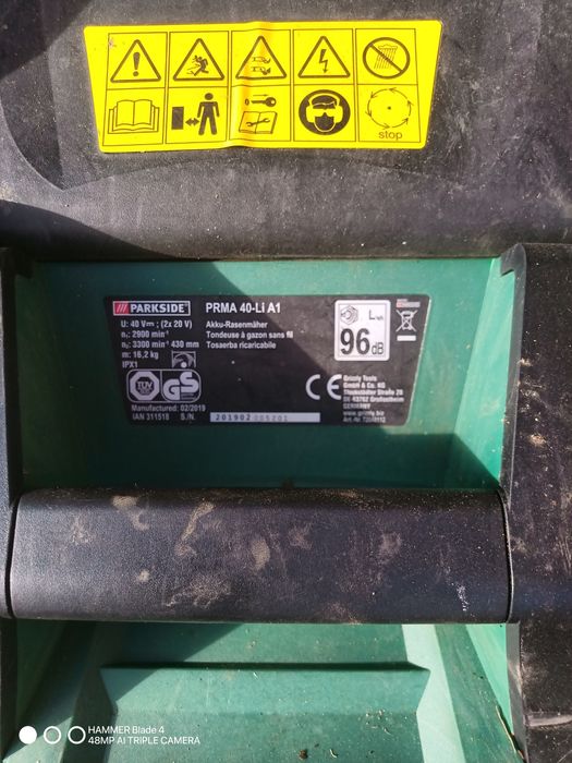 Kosiarka parkside PRMA 40 li a1