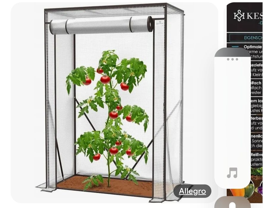 Szklarnia Mała Plastikowa Do Upraw Pomidorów KESSER 150 x 100 x 50