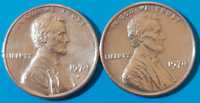 2 Moedas de One Cent de 1974 dos USA Abraham Lincoln