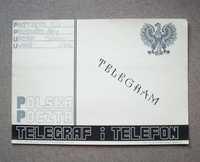 Telegram Poczta Polska, blankiet LX1, z obiegu, wz. VIII 1948.