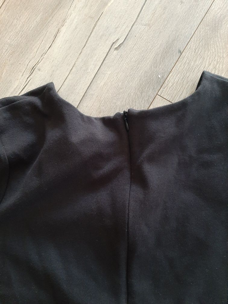 Czarna prosta klasyczna sukienka damska r. 40 42 l xl