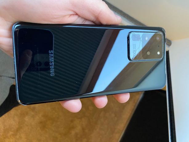 Samsung galaxy s20 ultra 5g czarny pęknięte szkło