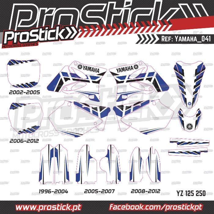 Kit autocolantes YAMAHA YZ 125 250