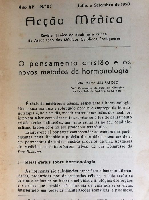 Acção Médica. Ano 1950. Ver sumário