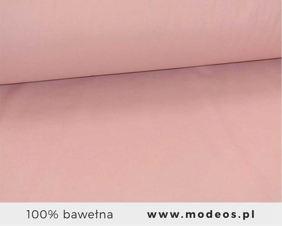 Bawełna gładka Brudny róż, materiał tkanina bawełniana różowa na metry