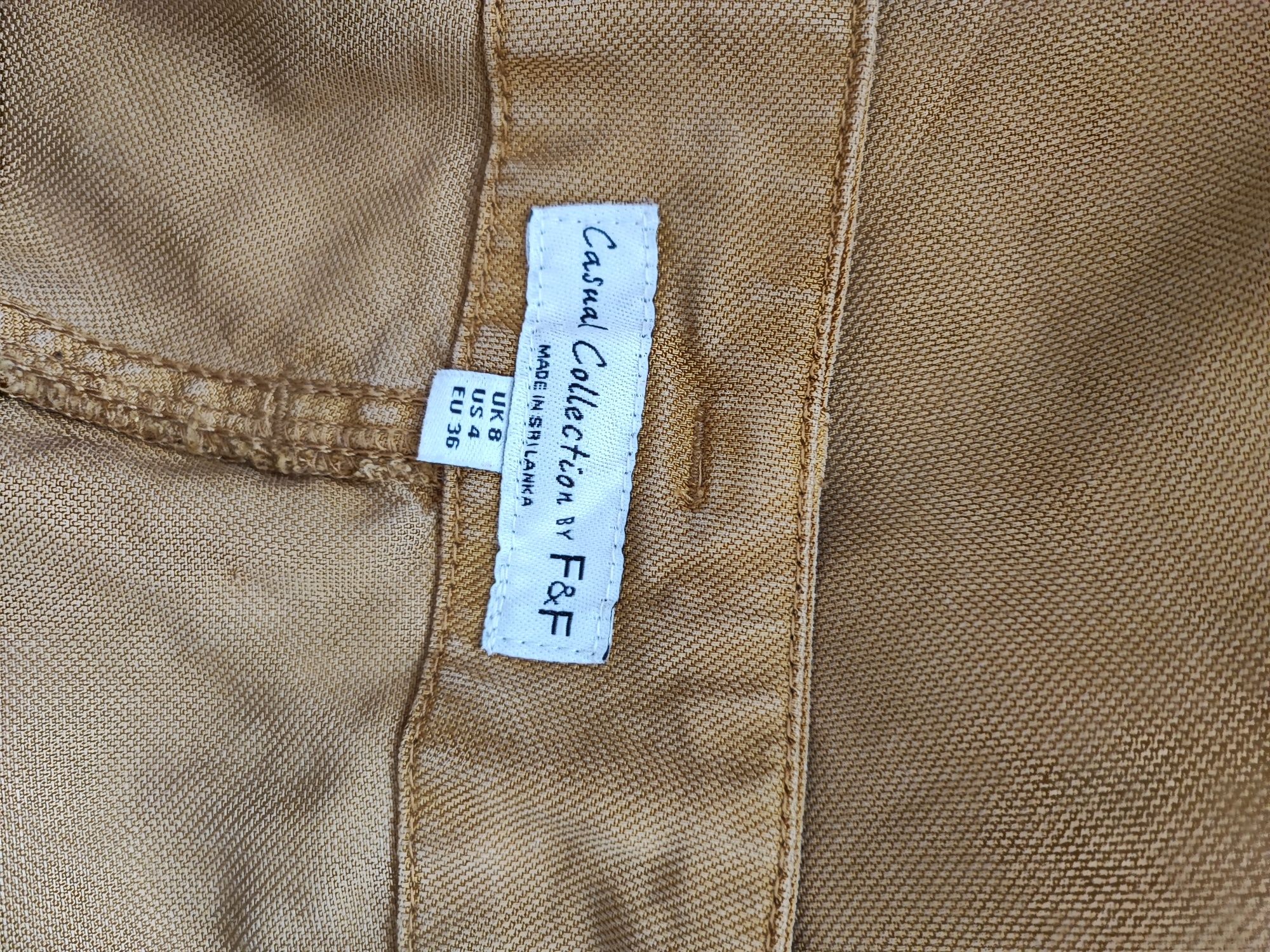 3231. Musztardowe spodnie F&F 36 S