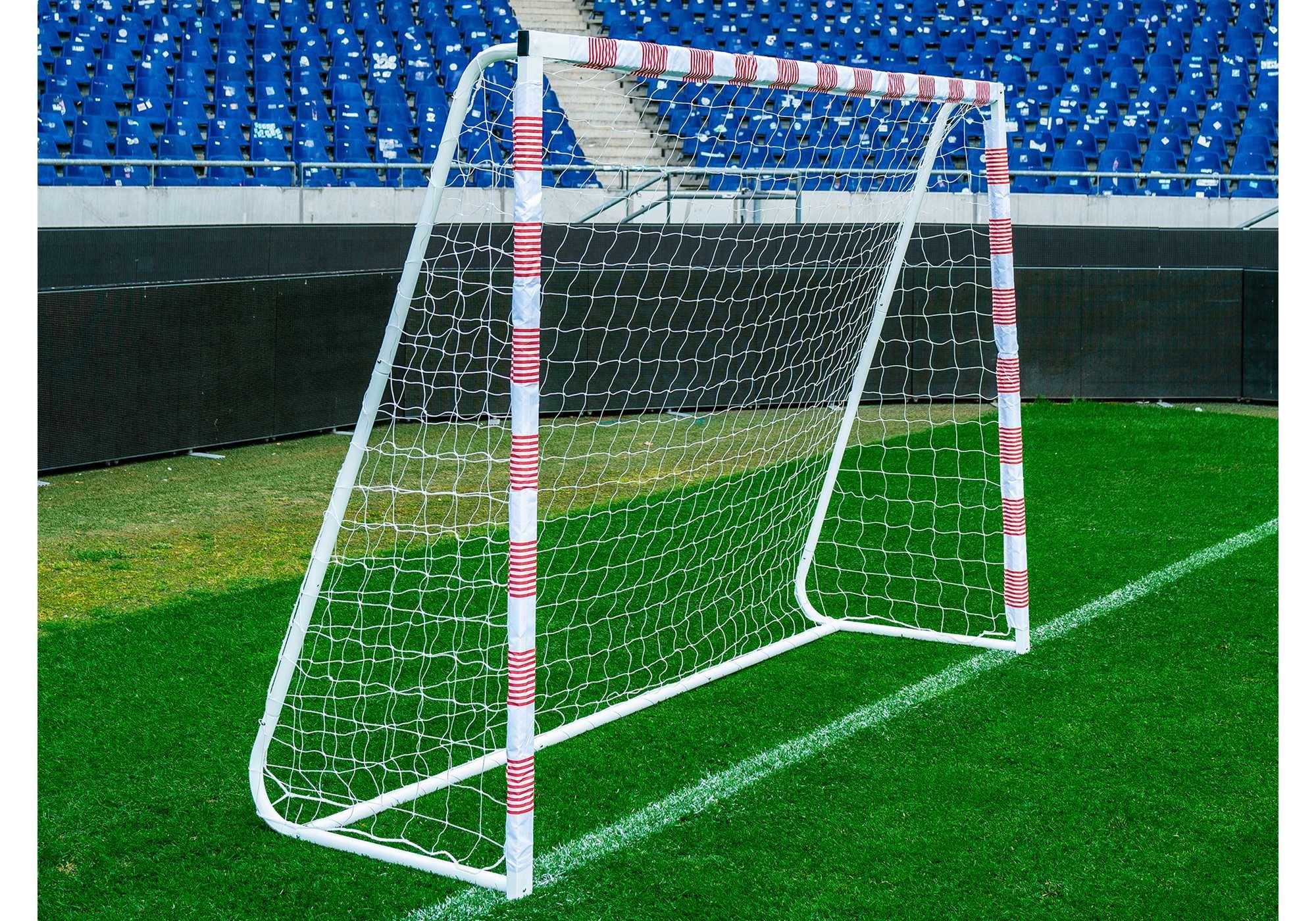 Bramka piłkarska Sandora Volley XL 300x200x90 cm, czerwono biała