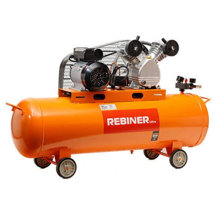 Компресор двоциліндровий Rebiner 120 л РОЗПРОДАЖ