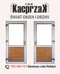 DRZWI Kacprzak 90x210 Drzwi ZEWNĘTRZNE PCV Sklepowe Złoty dąb
