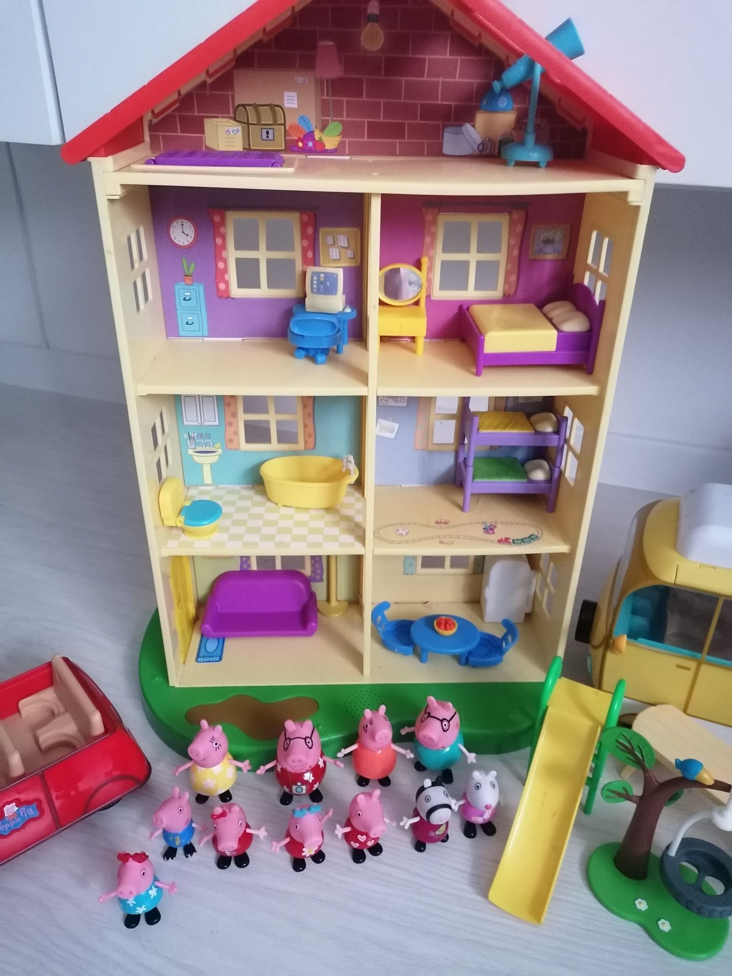 Peppa domek zestaw duży oryginalne