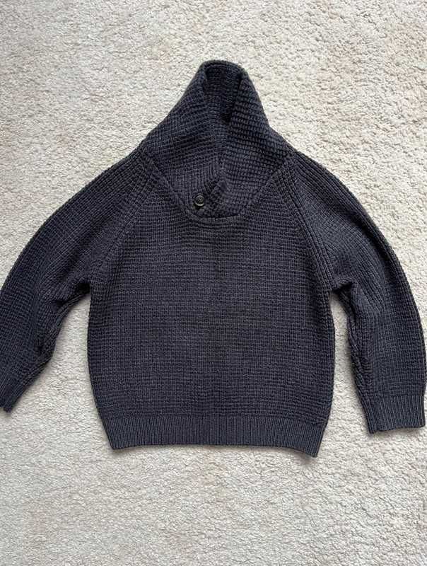 Zara szary grafitowy gruby sweter 116cm