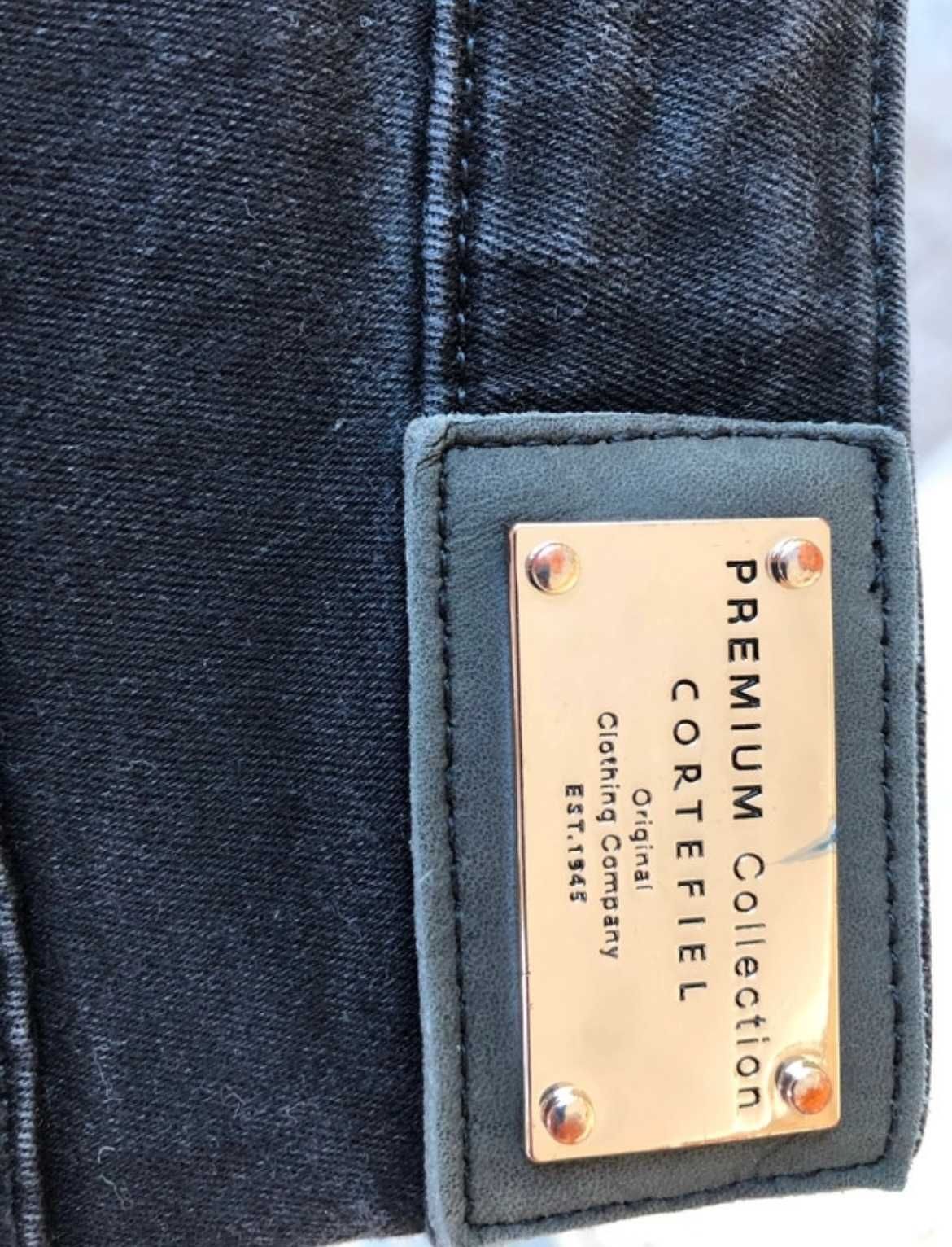 Calça de ganga preta premium Cortefiel