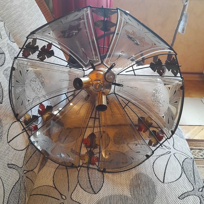 Żyrandol + kinkiet PRL