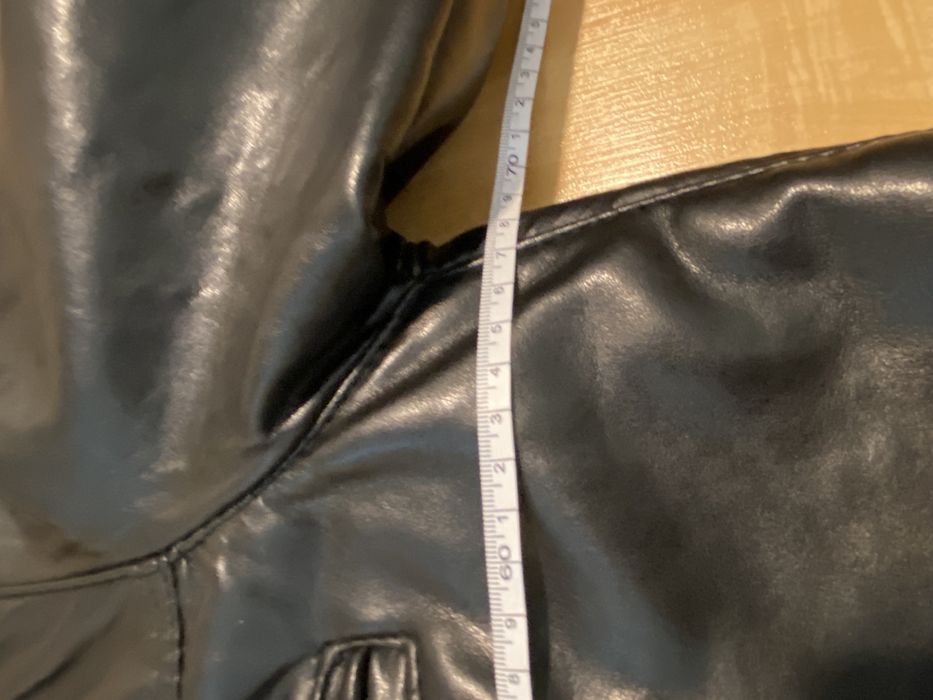 Alta Moda Czarna eko skóra męska kurtka ocieplana rozm XXL