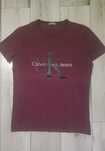 Bluzka T-shirt Calvin Klein L Czerwona CK