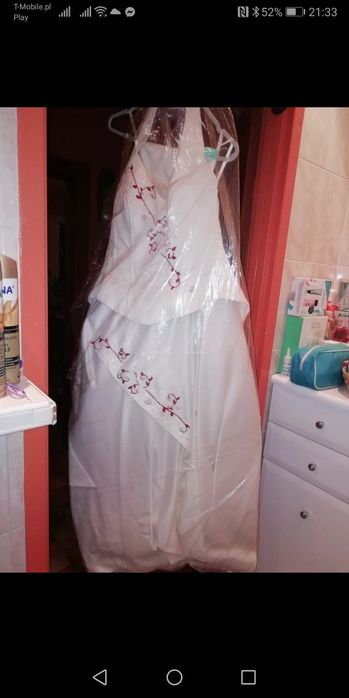 Suknia ślubna, kolor ecru, rozmiar 36/S/8