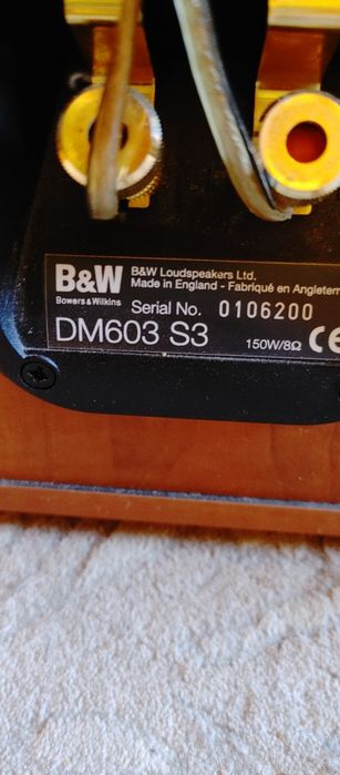 B&W DM603 S3 акустика 150w/8Hom bowers and wilkins