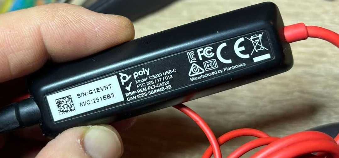 Słuchawki nauszne z mikrofonem POLY Blackwire 5220 USB-C Smartfon PC