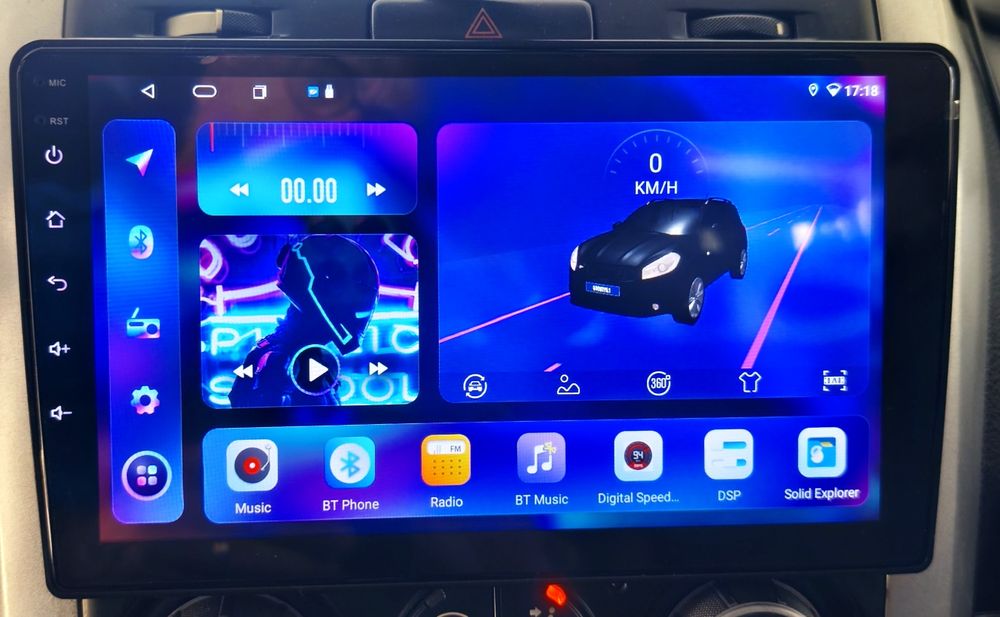 Rádio Android 9", 6+128, novo
