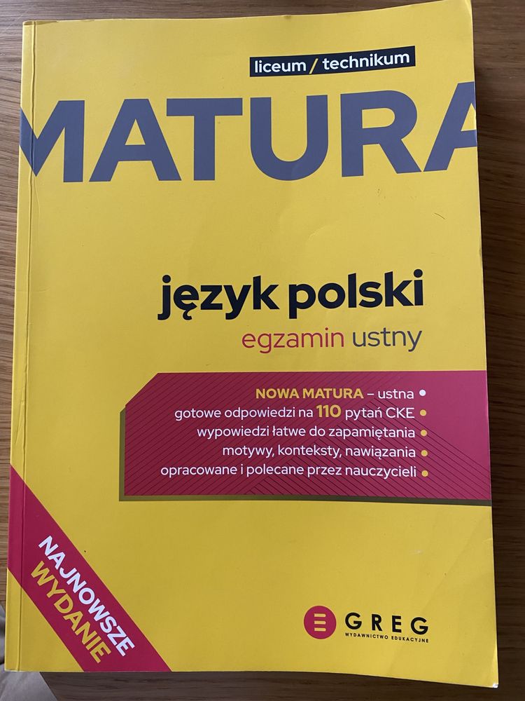 Matura język polski egzamin ustny