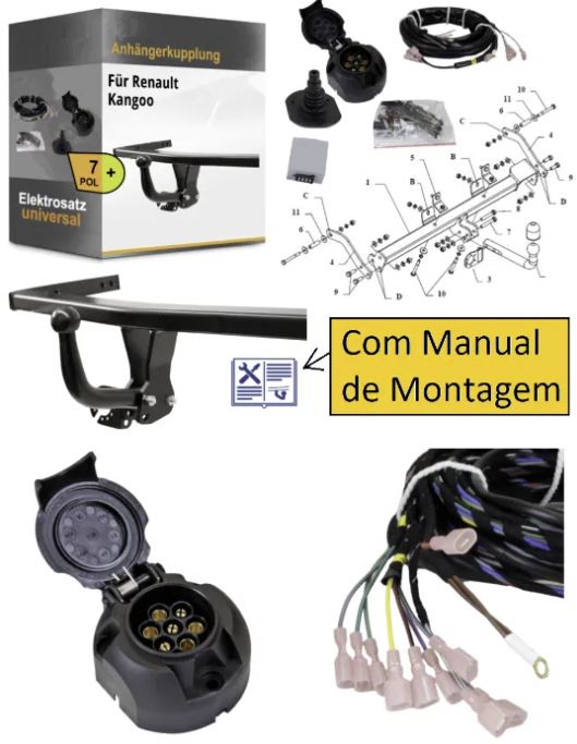 Gancho/Engate/ferro de Reboque para todos modelos da Citroen