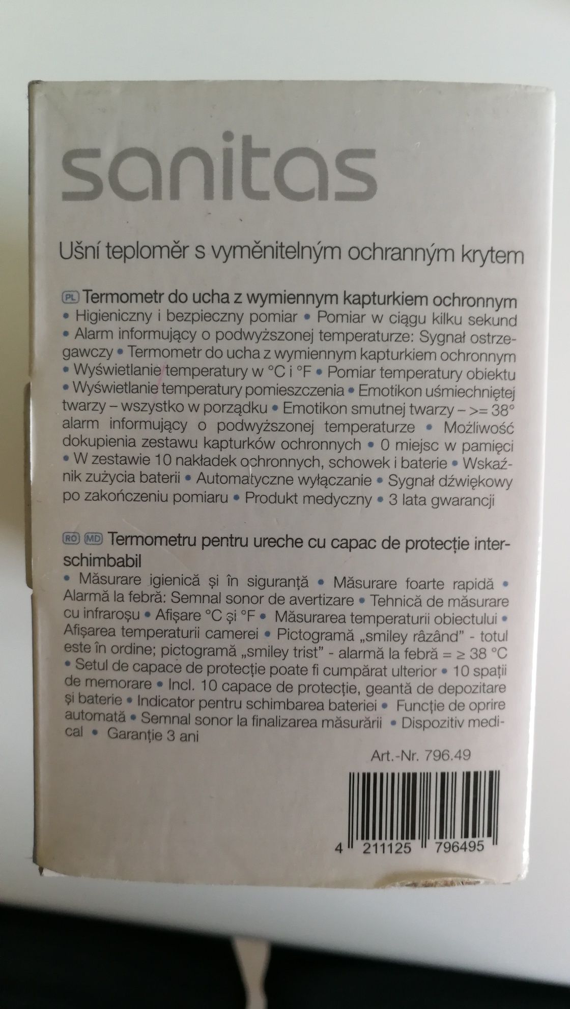 Termometr bezdotykowy Sanitas SFT 53