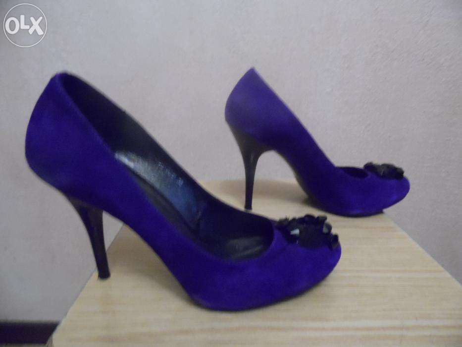 туфли женские, синего цвета