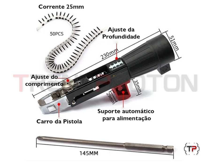 Pistola Parafusos Pladur Adaptador