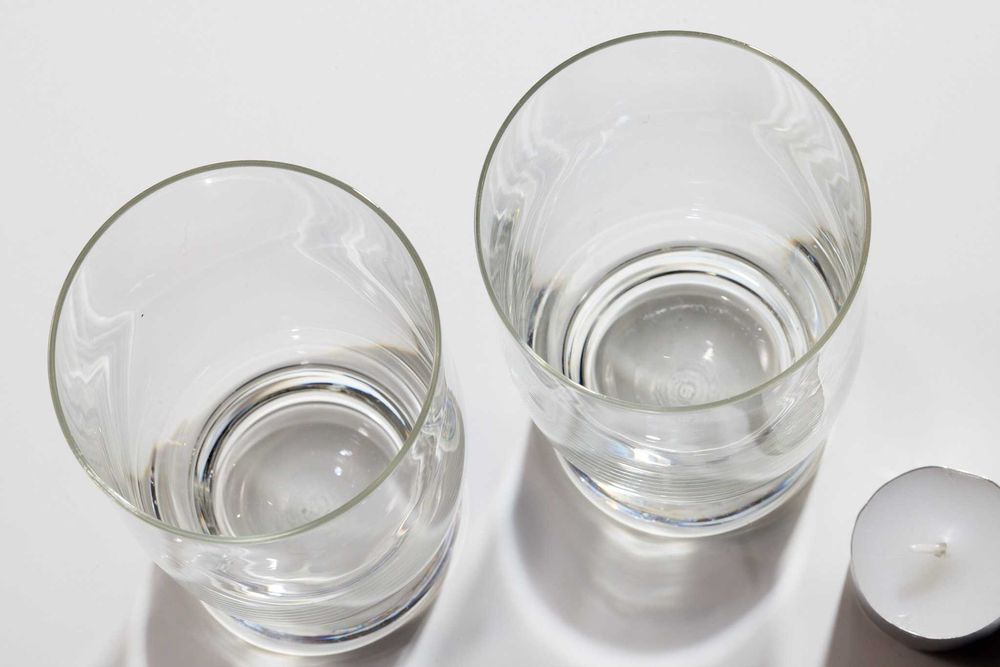 Szklanki duże (2 sztuki) grube dno cienkie ścianki pojemność 400ml