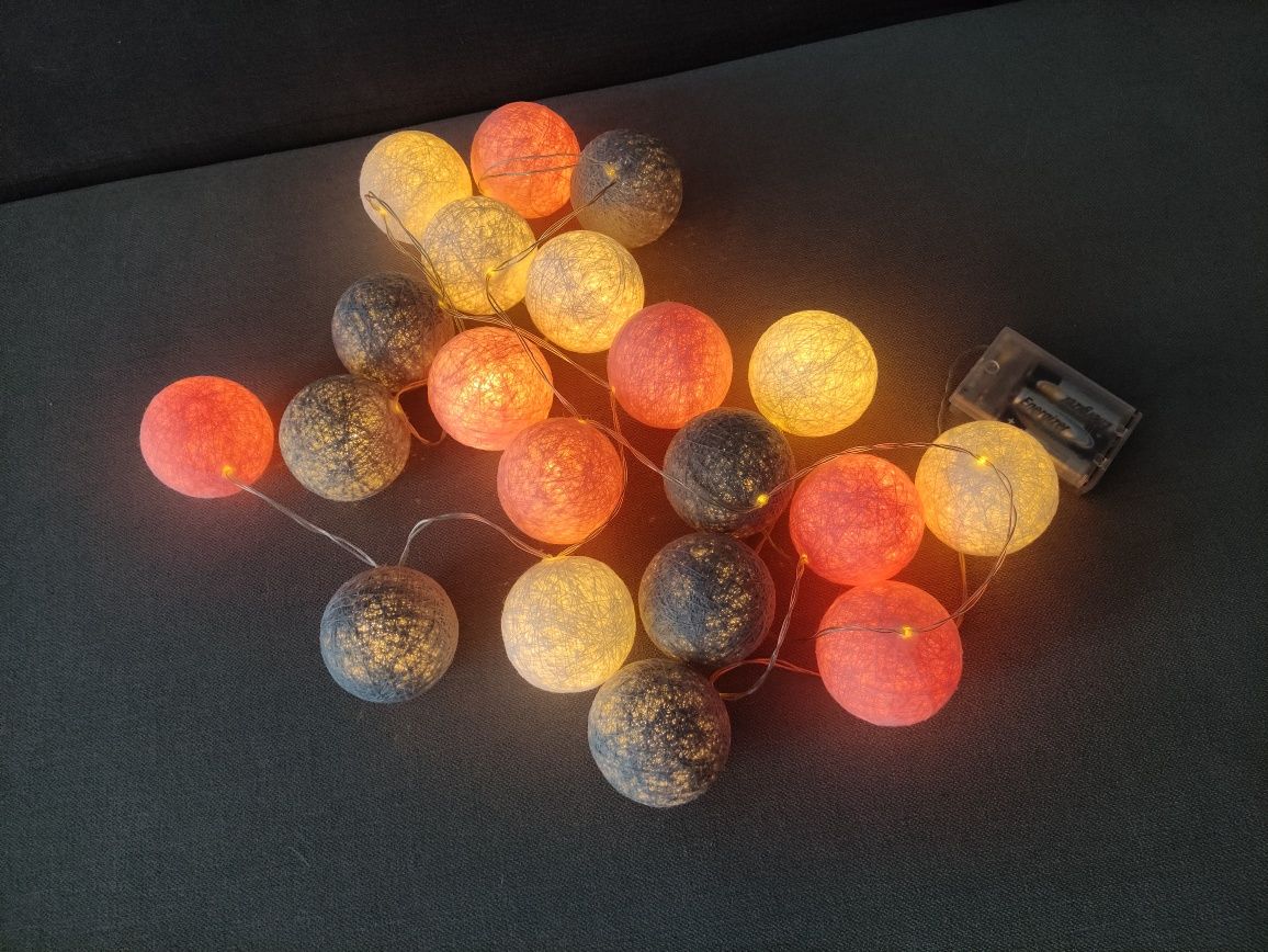 Girlanda cotton balls na baterie