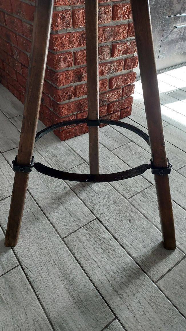 Hokery z litego drewna inne nietuzinkowe piękne styl Retro Loft