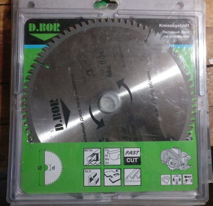 Пильний диск з алюмінію, 260 х 30 Z80 "D.BOR"