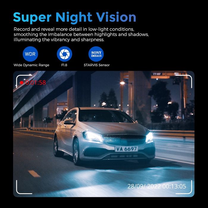 Видеорегистратор 4K Azdome GS63H, Azdome GS63H Pro реєстратор 2 камери