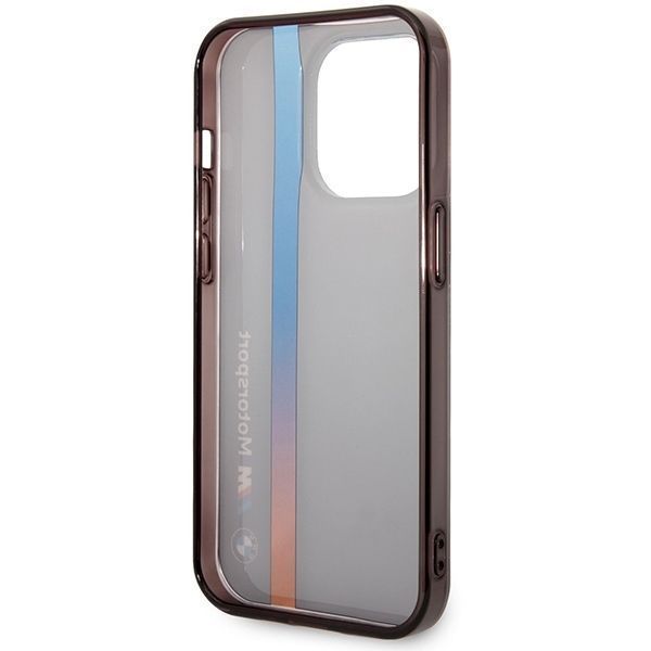 Etui BMW Tricolor Stripe do iPhone 14 Pro 6,1" - Czarny