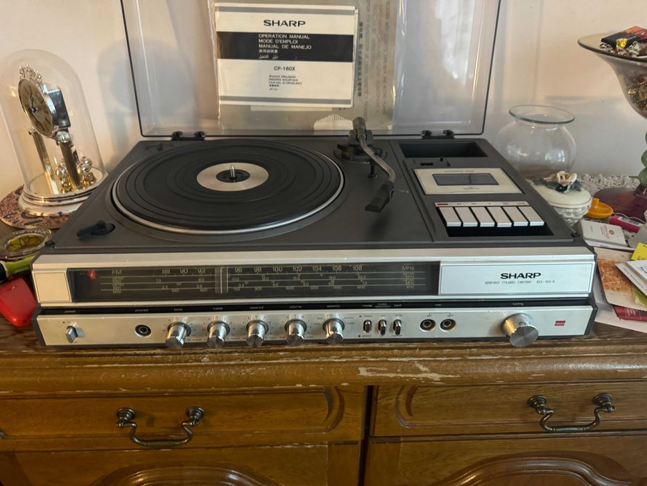 Gramofon SHARP SG-160H vintage 2 glosniki w zestawie