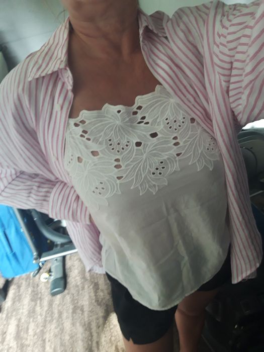 Bluzka damska bez rękawów koszulka top S/M/L