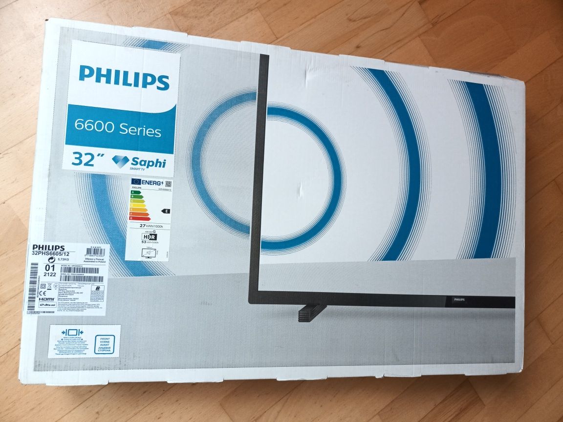 Telewizor Philips 32 całe 32PHS6605/12 32" Smart TVj. nowy