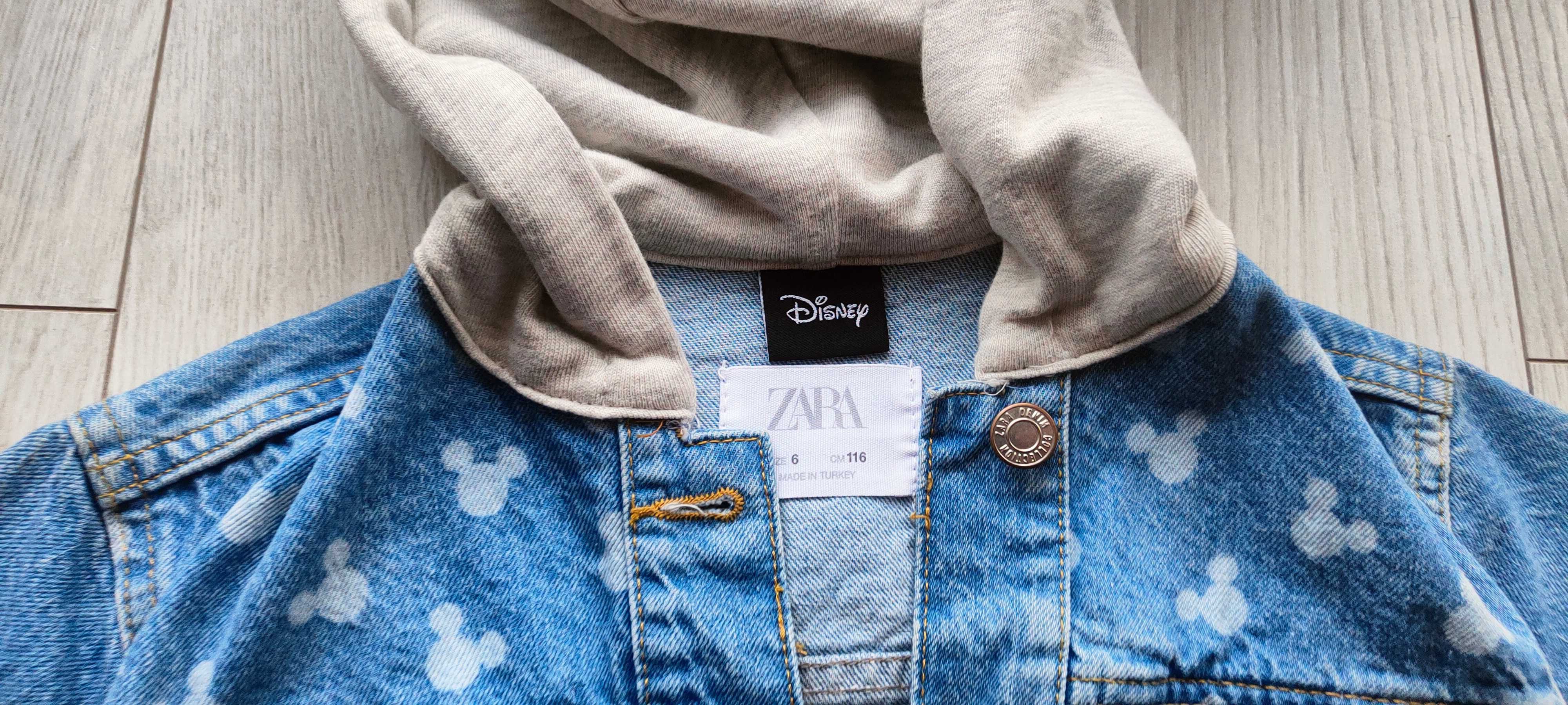 Kurtka jeansowa Myszka Mickey z kapturem Zara