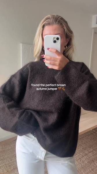 Джемпер шоколад H&M mohair/wool