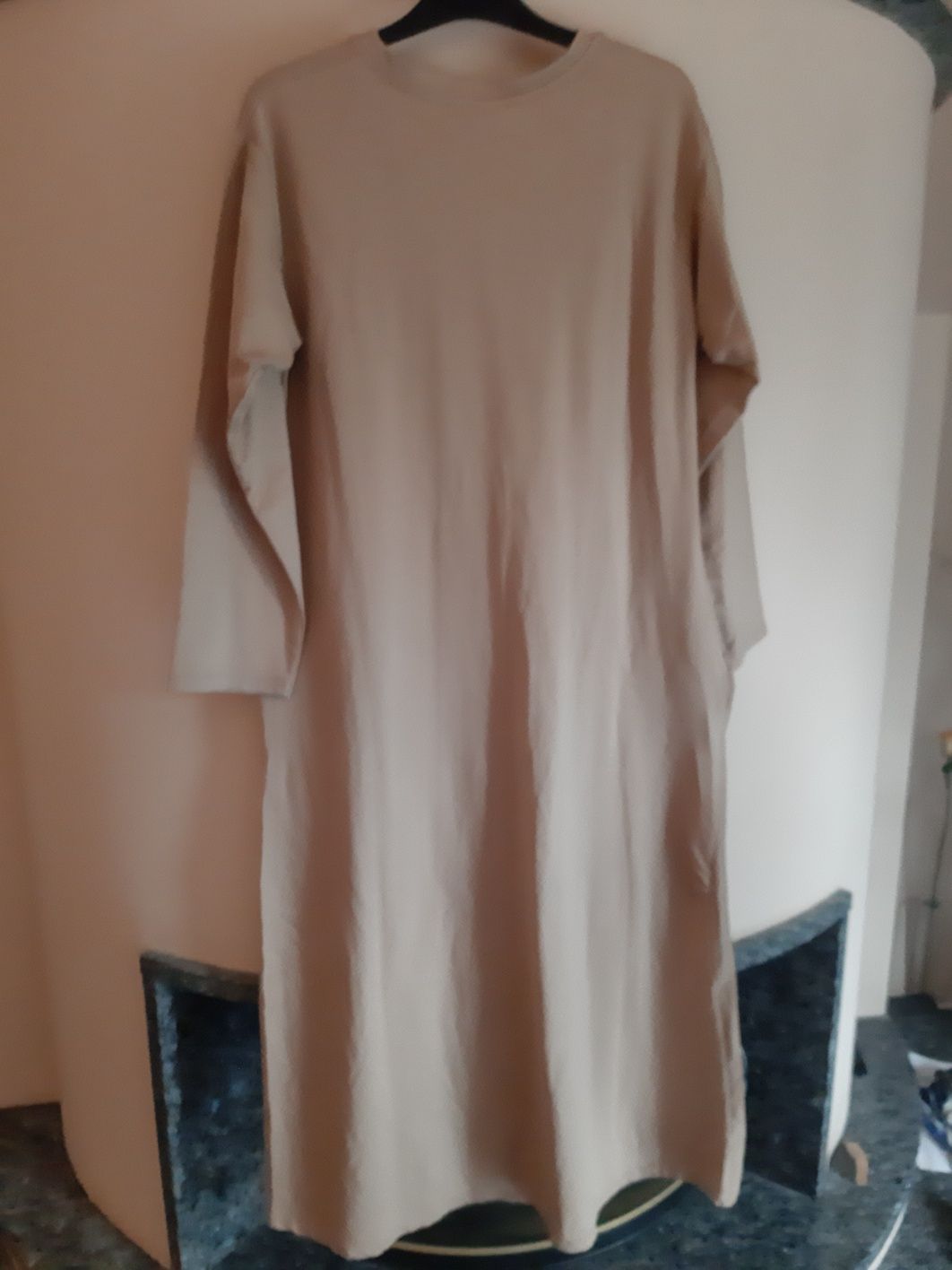 Sukienka długa wiya oversize Italy nowa damska tunika metka beżowa tkm