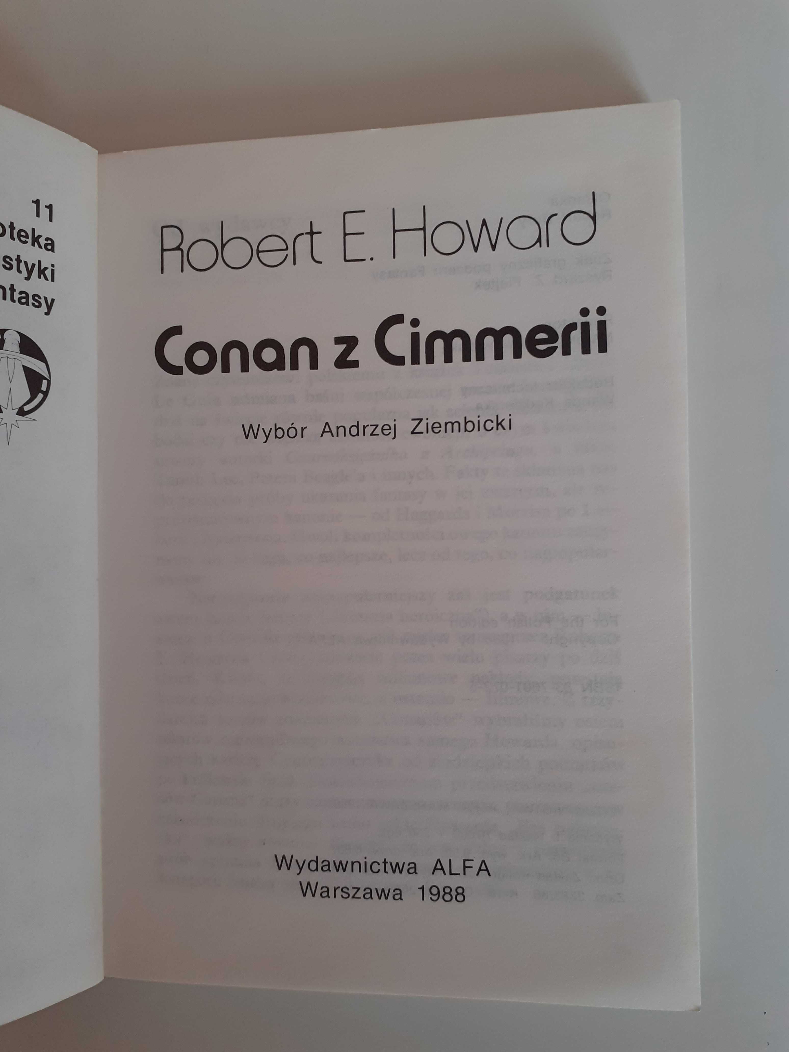 Nowa z wadą książka Robert E. Howard Conan z Cimmerii vintage 1988 r.