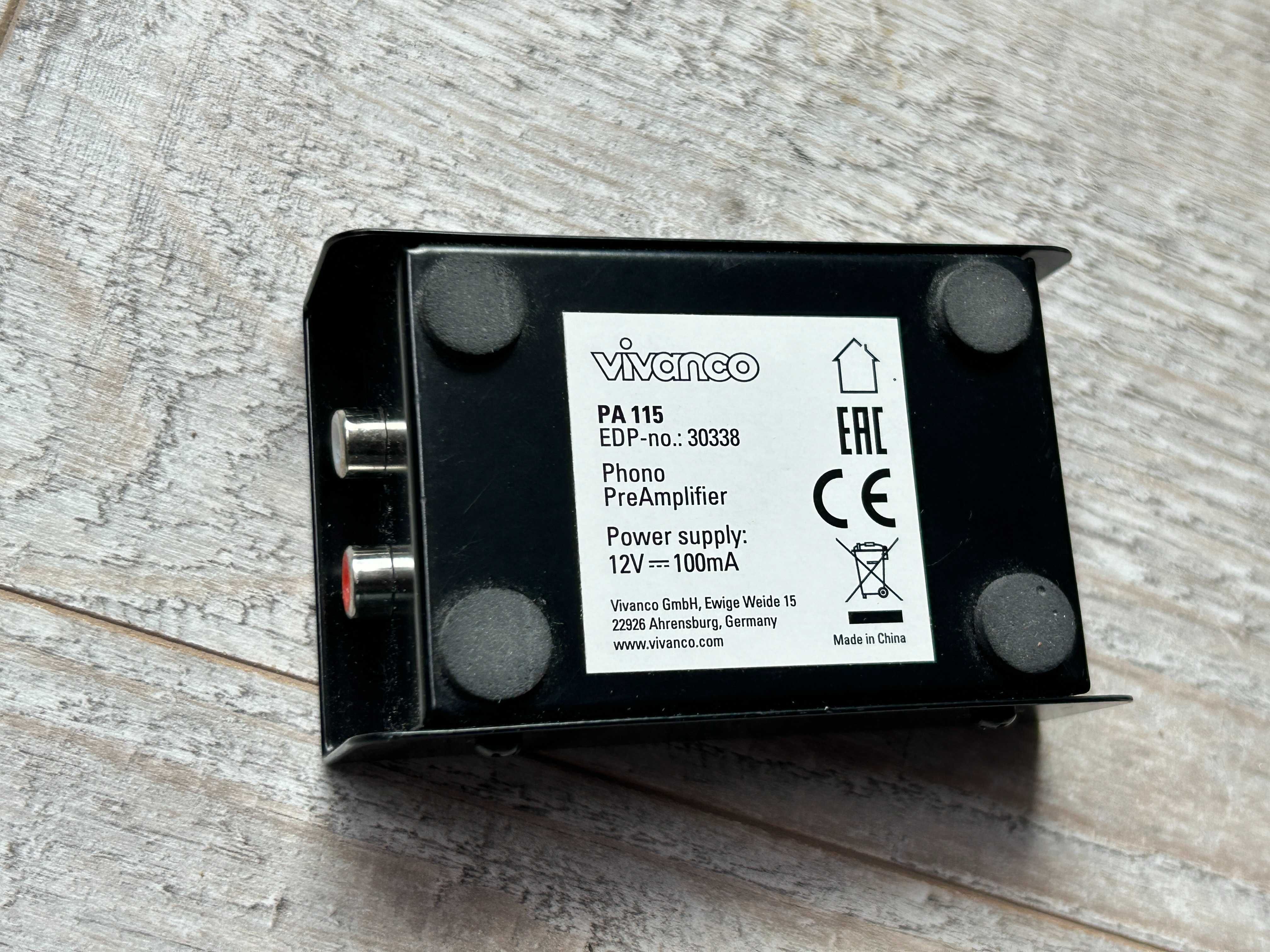 Phono Preamplifier (przedwzmacniacz gramofonowy) Vivanco PA 115