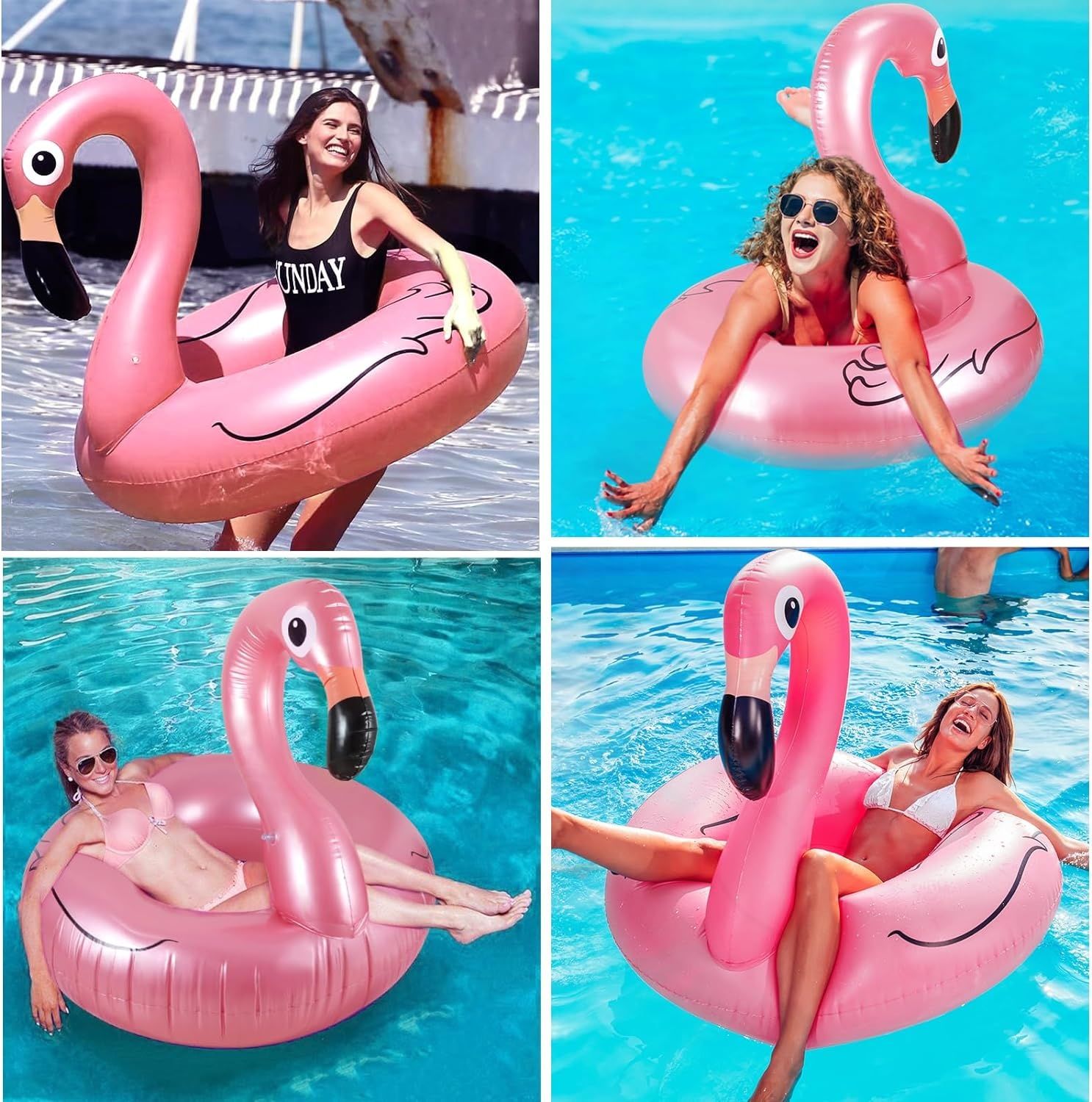Anel flutuador insuflável flamingo gigante  120 x 112 cm  ENVIO GRÁTIS