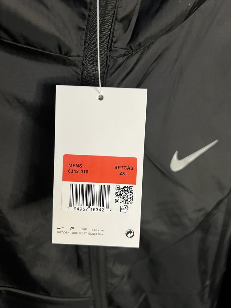 Куртка Nike вітровка (1:1) у чорному кольорі