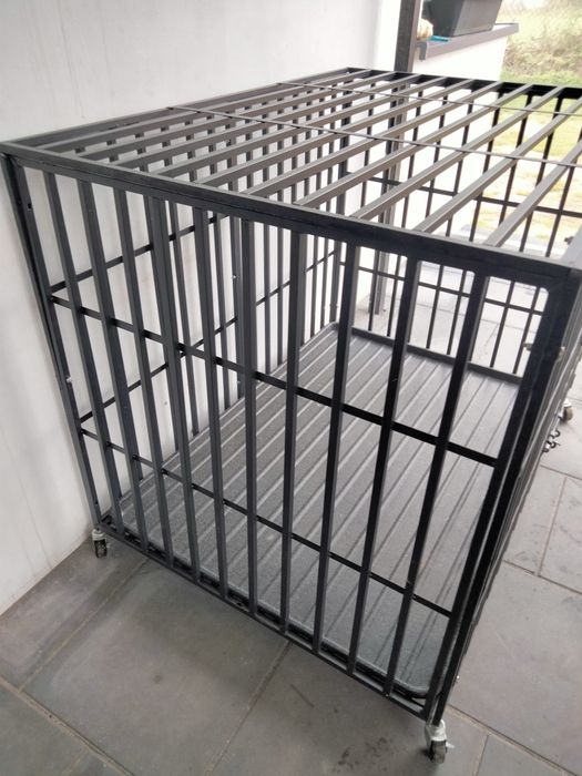 Metalowy kojec klatka na kółkach na małe średnie i duże psy
