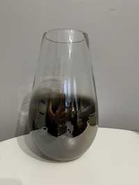 Piękny wazon grube szkło przyciemniane lustro