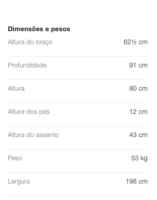 Sofá 2,5 lugares BoConcet