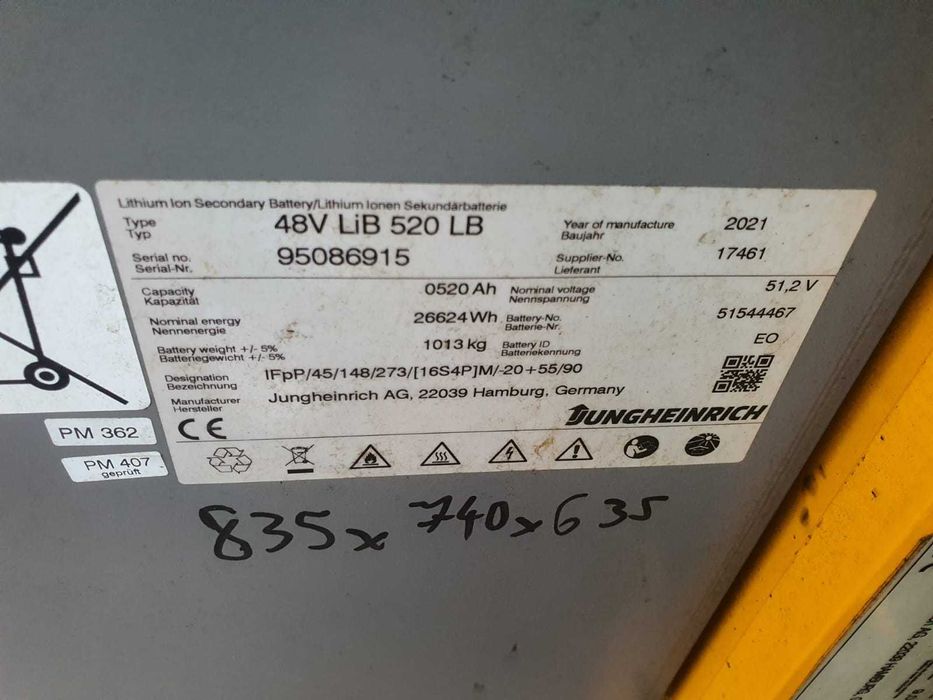 Wózek widłowy używany elektryczny Jungheinrich EFG316 TRIPLEX 2019