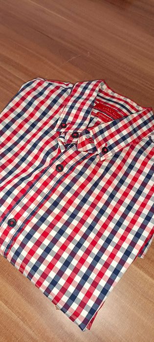 Casualowa koszula w kratkę z długim rękawem M (medium) ZARA bawełniana